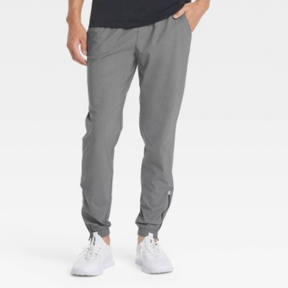 All in Motion Men's Lightweight Tricot Joggers XXL Heather Gray